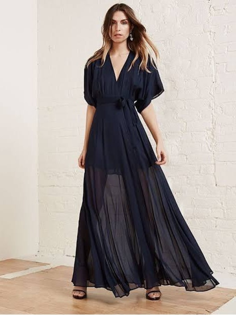 Reformation WINSLOW Dress Navy size small